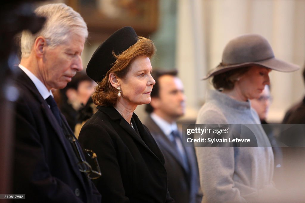 Belgium Royal Family Attends A Mass At Notre Dame Church In Laeken