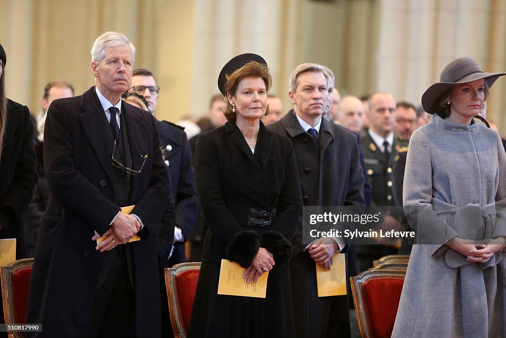 Belgium Royal Family Attends A Mass At Notre Dame Church In Laeken