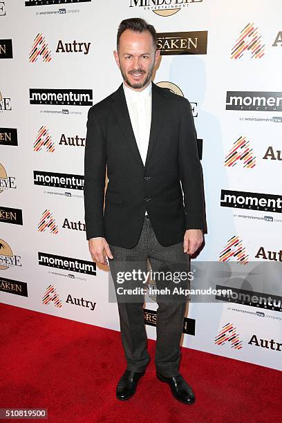 Actor Greg Ellis attends the screening of Momentum Pictures' 'Forsaken' at Autry Museum of the American West on February 16, 2016 in Los Angeles,...