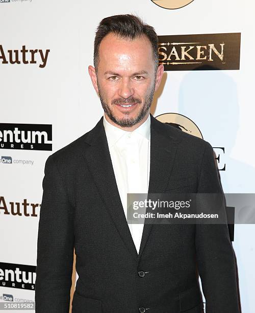 Actor Greg Ellis attends the screening of Momentum Pictures' 'Forsaken' at Autry Museum of the American West on February 16, 2016 in Los Angeles,...