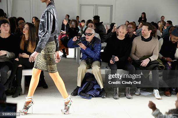 Photographer Bill Cunningham photographs the Xuly Bet Fall 2016 fashion show during New York Fashion Week: The Shows at The Gallery, Skylight at...