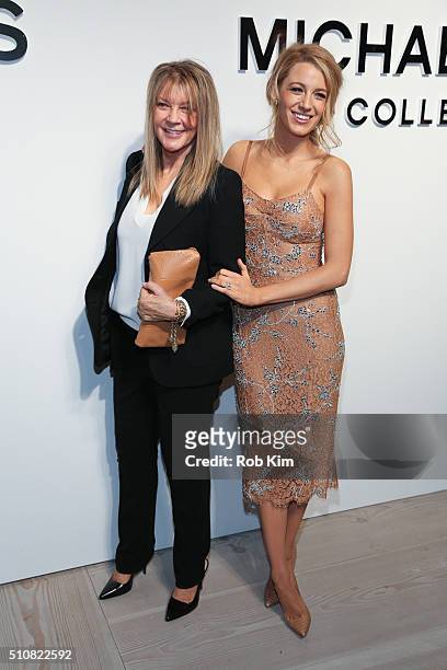 Blake Lively and her mother Elaine Lively attend the Michael Kors show during Fall 2016 New York Fashion Week: The Shows at Spring Studios on...