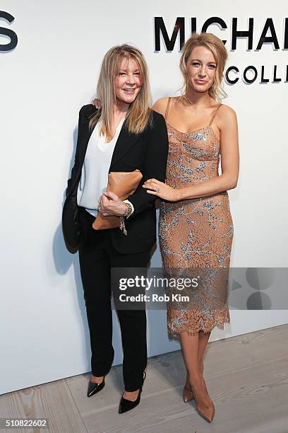 Blake Lively and her mother Elaine Lively attend the Michael Kors show during Fall 2016 New York Fashion Week: The Shows at Spring Studios on...