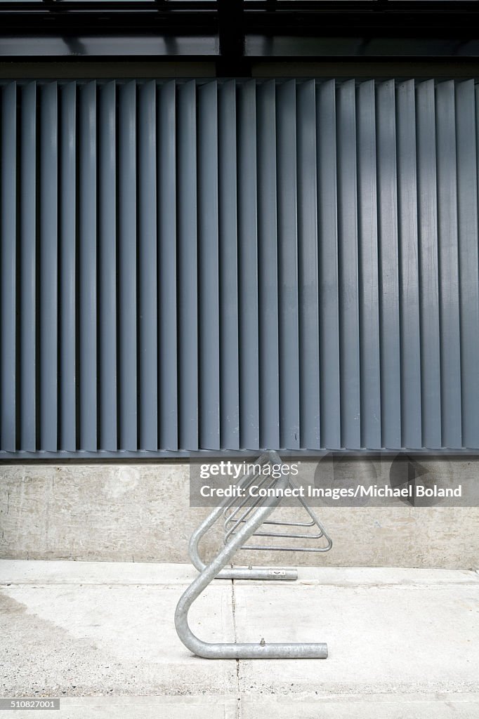 Empty bike rack, Vancouver, British Columbia, Canada