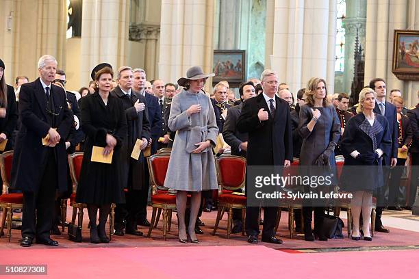 Prince Nikolaus of Liechtenstein, Princess Margaretha of Liechtenstein, Queen Mathilde of Belgium, King Philippe of Belgium, Princess Esmeralda of...