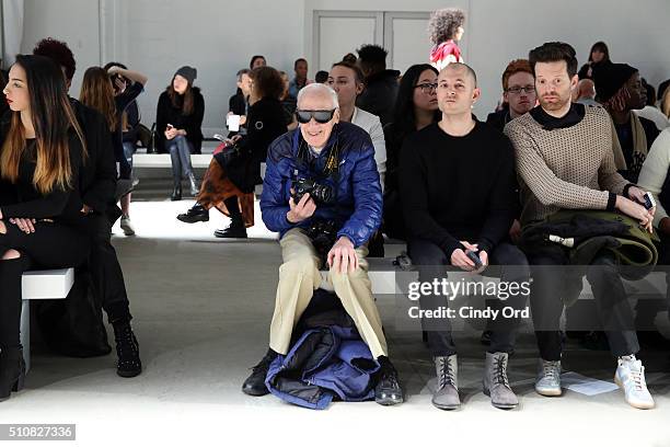 Photographer Bill Cunningham attends the Xuly Bet Fall 2016 fashion show during New York Fashion Week: The Shows at The Gallery, Skylight at Clarkson...