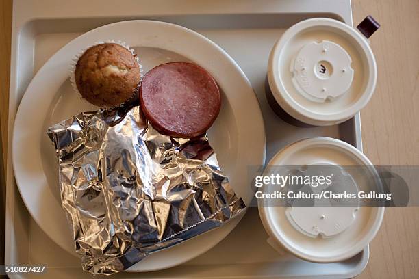 tray of hospital food - hospital food stock pictures, royalty-free photos & images