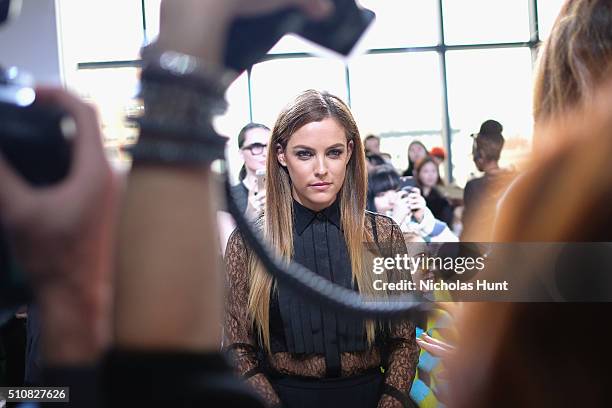 Actress Riley Keough attends the Michael Kors Fall 2016 Runway Show during New York Fashion Week: The Shows at Spring Studios on February 17, 2016 in...