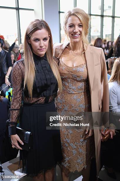 Actresses Riley Keough and Blake Lively attend the Michael Kors Fall 2016 Runway Show during New York Fashion Week: The Shows at Spring Studios on...