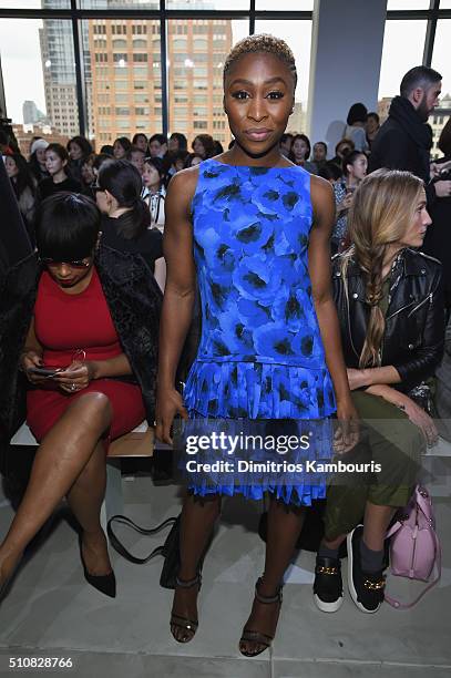 Actress, Cynthia Erivo, attends the Michael Kors Fall 2016 Runway Show during New York Fashion Week: The Shows at Spring Studios on February 17, 2016...