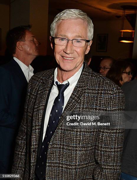 Paul O'Grady attends the press night after party for "Mrs Henderson Presents" at The National Cafe on February 16, 2016 in London, England.