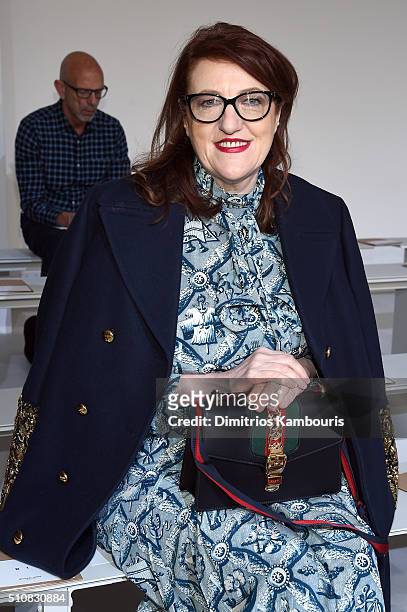 Editor-in-chief of Harpers Bazaar, Glenda Bailey attends the Michael Kors Fall 2016 Runway Show during New York Fashion Week: The Shows at Spring...