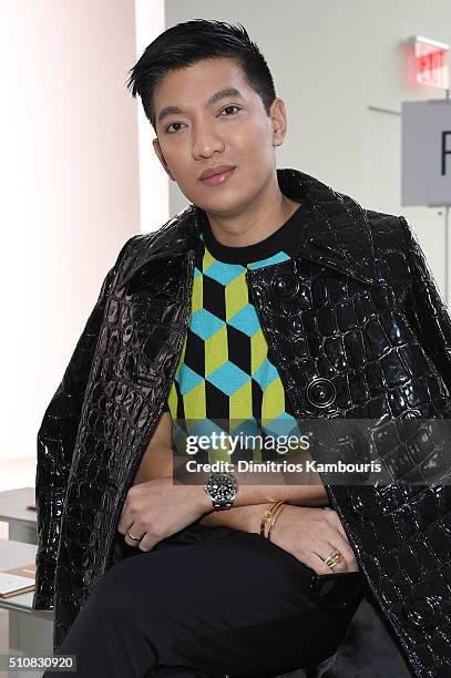 Blogger, Bryan Boy, attends the Michael Kors Fall 2016 Runway Show during New York Fashion Week: The Shows at Spring Studios on February 17, 2016 in...