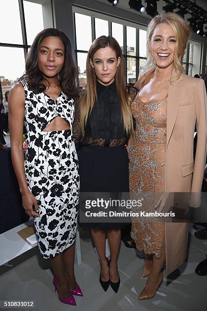 Naomie Harris, Riley Keough, and Blake Lively attend the Michael Kors Fall 2016 Runway Show during New York Fashion Week: The Shows at Spring Studios...