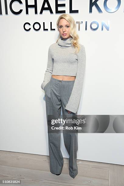 Princess Maria-Olympia of Greece attends the Michael Kors show during Fall 2016 New York Fashion Week: The Shows at Spring Studios on February 17,...