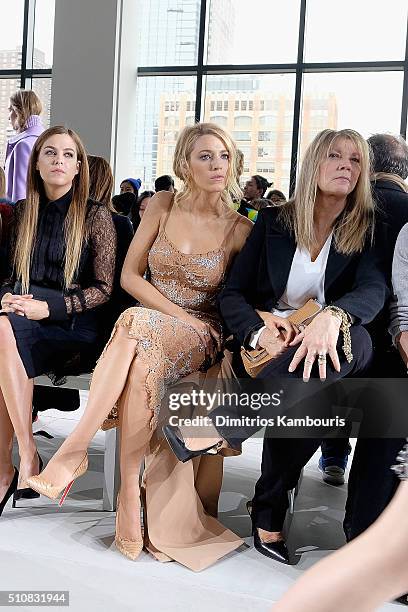 Actresses Riley Keough, Blake Lively, and Elaine Lively attend the Michael Kors Fall 2016 Runway Show during New York Fashion Week: The Shows at...