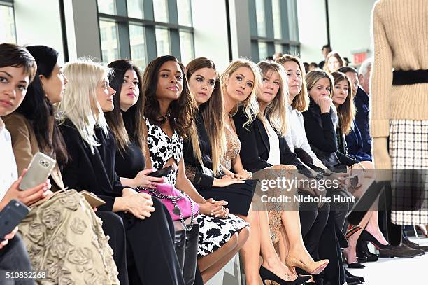 Naomie Harris, Riley Keough, Blake Lively, and Elaine Lively attend the Michael Kors Fall 2016 Runway Show during New York Fashion Week: The Shows at...