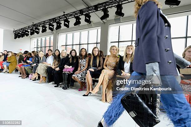 Naomie Harris, Riley Keough, Blake Lively, and Elaine Lively attend the Michael Kors Fall 2016 Runway Show during New York Fashion Week: The Shows at...