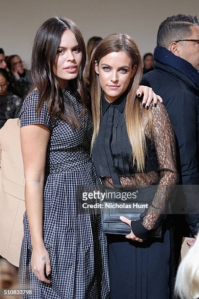 Atlanta de Cadenet Taylor and Riley Keough attend the Michael Kors Fall 2016 Runway Show during New York Fashion Week: The Shows at Spring Studios on...