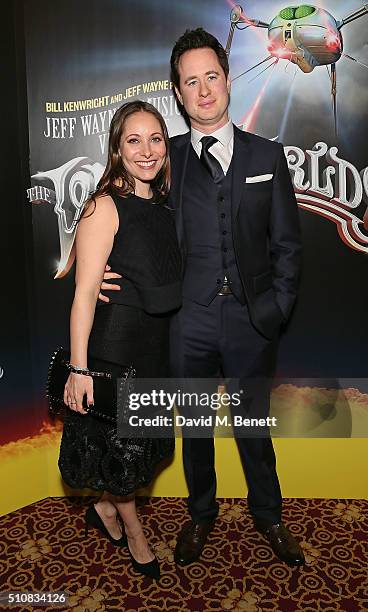 Anna Marie Wayne and Damien Collier attend the Gala Performance of "The War Of The Worlds" at The Dominion Theatre on February 17, 2016 in London,...