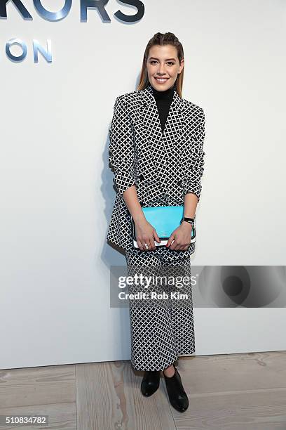 Michelle Salas attends the Michael Kors show during Fall 2016 New York Fashion Week: The Shows at Spring Studios on February 17, 2016 in New York...