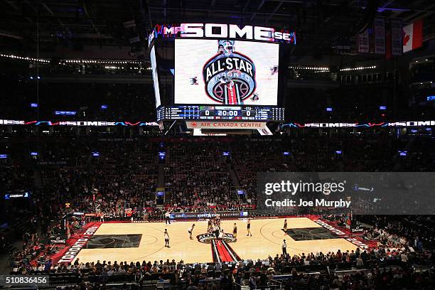 General view during the BBVA Compass Rising Stars Challenge as part of the 2016 NBA All Star Weekend on February 12, 2016 at Air Canada Centre in...