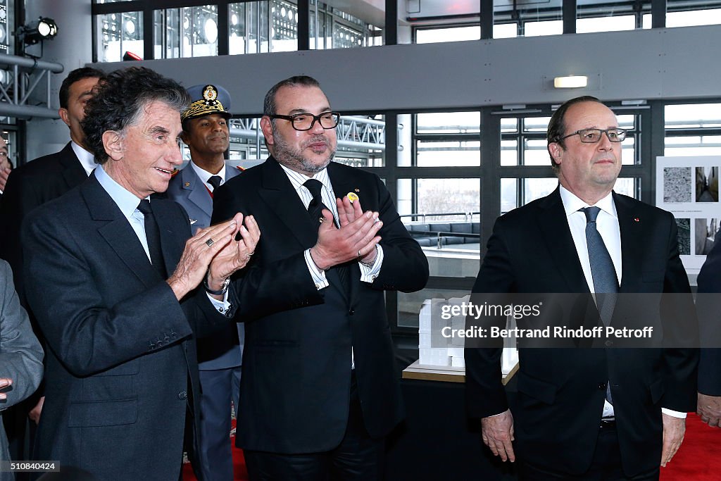 King Mohammed VI of Morocco Visits L'Institut Du Monde Arabe In Paris