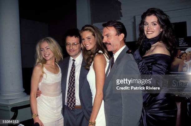 ACTORS PORTIA DE ROSSI, JOHN DUIGAN, ELLE MACPHERSON SAM NEILL AND KATE FISCHER AT THE 'SIRENS' FILM PREMIERE IN SYDNEY. .