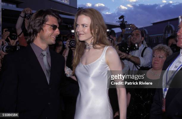 ACTORS NICOLE KIDMAN AND TOM CRUISE AT THE FOX STUDIOS GALA OPENING IN SYDNEY. .