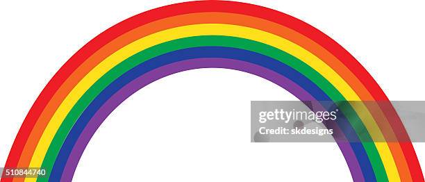 stockillustraties, clipart, cartoons en iconen met rainbow illustration, classic design - regenboog