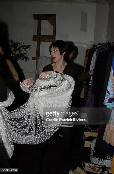 Claudia Chan Shaw at her mother Vivian Chan Shaw's, , retrospective celebrating her thirty years in the fashion industry. Whiteworks Public Relations...