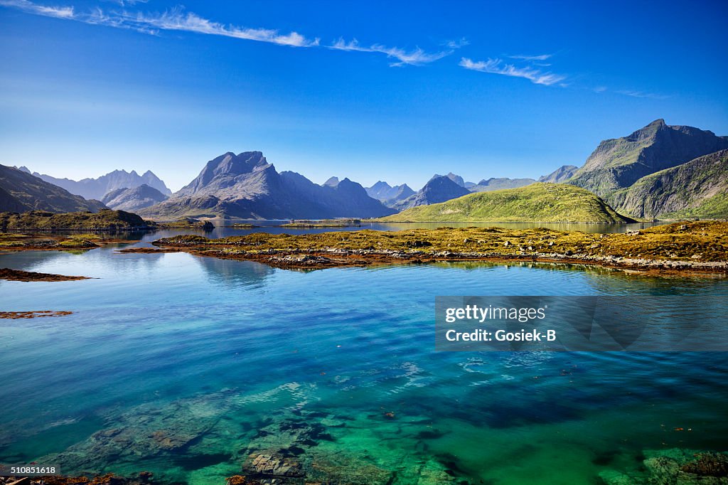 Lofoten, paisagem, Ramberg, Noruega