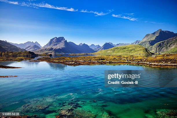 lofoten, landscape, ramberg, norway - lofoten och vesterålen bildbanksfoton och bilder