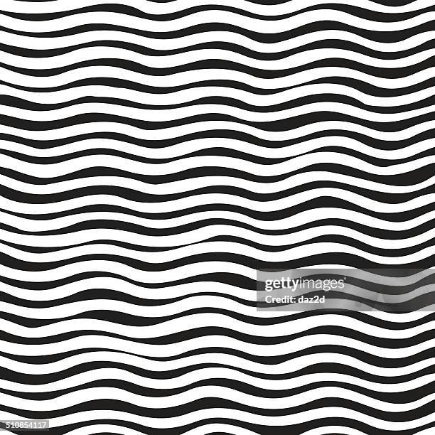 black and white wave background - sea wave pattern stock illustrations