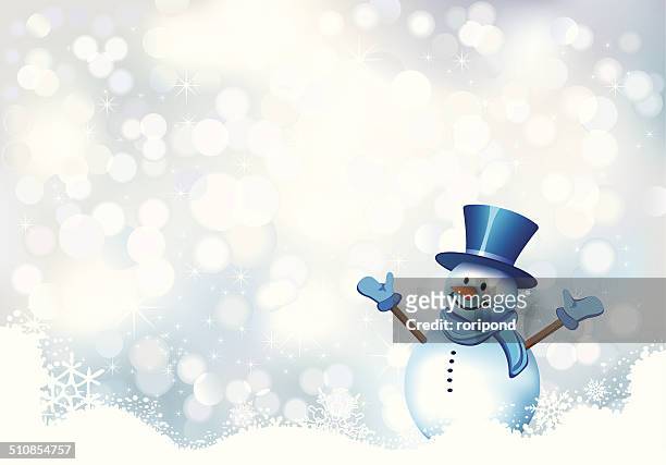 christmas card - snowman stock-grafiken, -clipart, -cartoons und -symbole