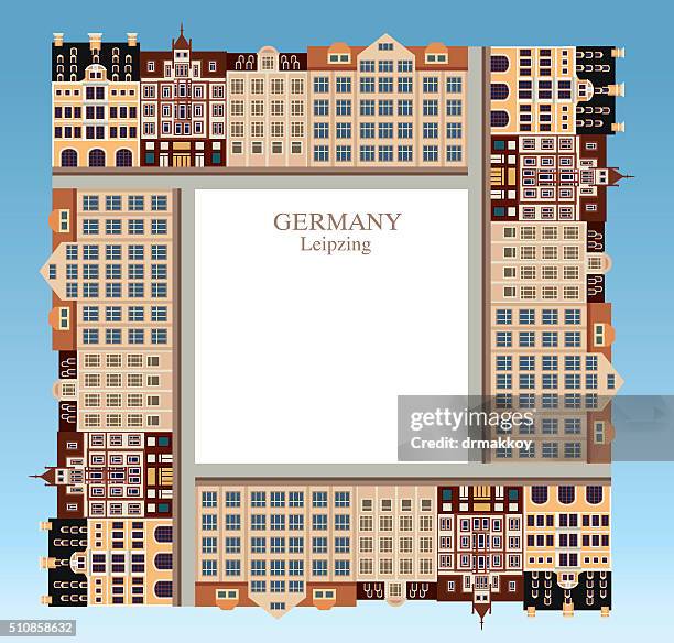 leipzig - pediment stock illustrations