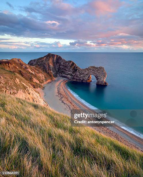 durdle door, doret jurassic coast, inghilterra, regno unito - devon foto e immagini stock