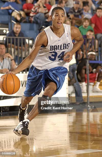 Devin Harris of the Dallas Mavericks against the Atlanta Hawks during the Reebok Rocky Mountain Revue at Salt Lake Community College on July 20, 2004...