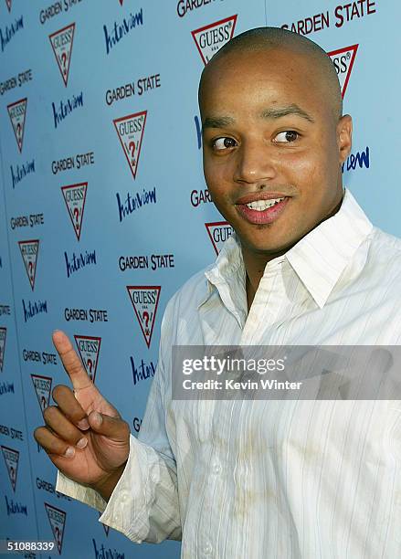 Actor Donald Faison arrives at the premiere of Fox Searchlight Pictures' "Garden State" on July 20, 2004 at the Directors Guild, in Los Angeles,...