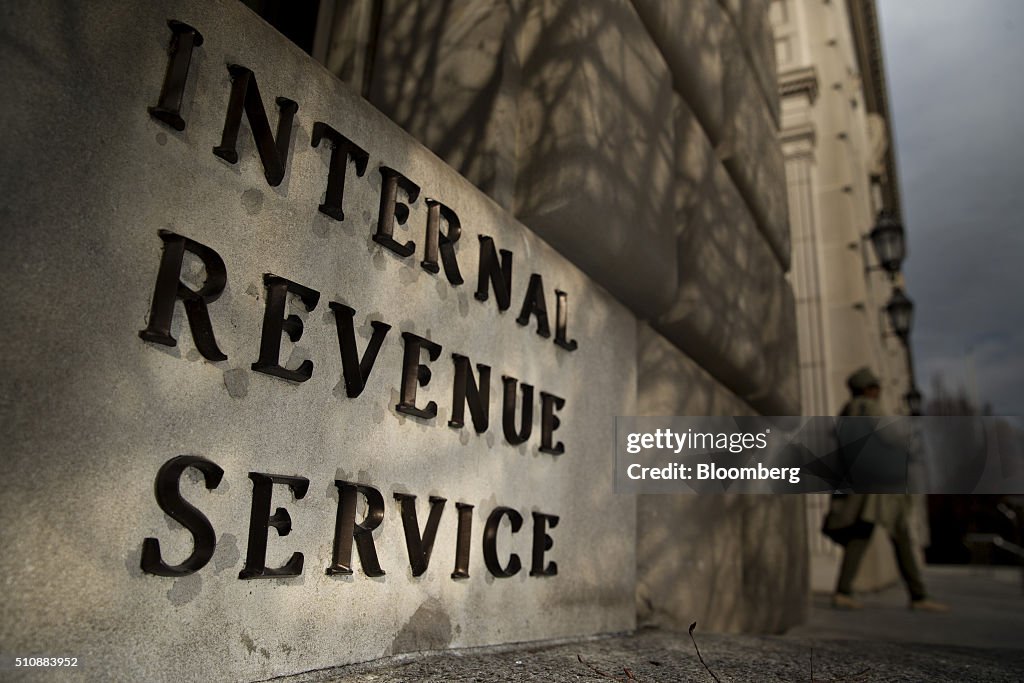 Views Of The IRS Headquarters During Tax Filing Season