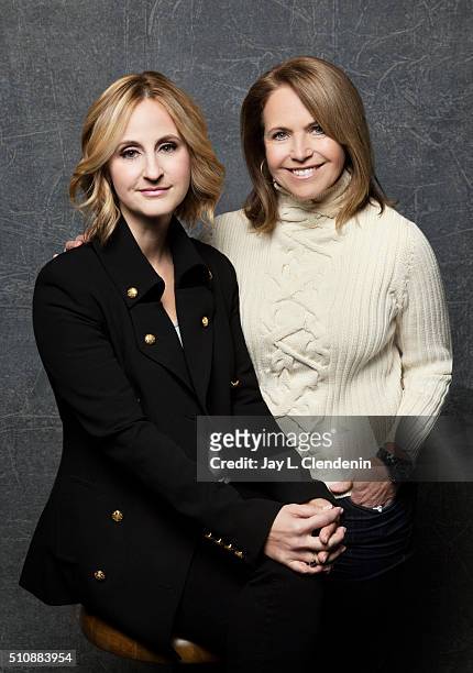 Executive producer/narrator Katie Couric, and filmmaker Stephanie Soechtig from the film, 'Under The Gun' pose for a portrait at the 2016 Sundance...