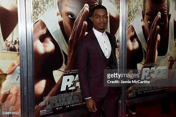 Actor Stephan James attends "Race" New York Screening at Landmark's Sunshine Cinema on February 17, 2016 in New York City.