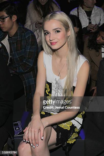 Singer That Poppy attends the Anna Sui Fall 2016 fashion show during New York Fashion Week: The Shows at The Arc, Skylight at Moynihan Station on...