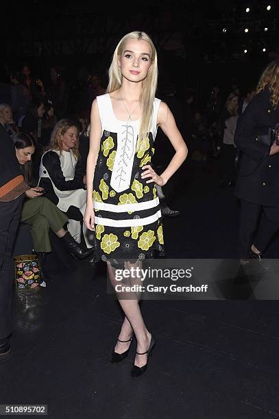 Singer That Poppy attends the Anna Sui fashion show during New York Fashion Week Fall 2016 at The Arc, Skylight at Moynihan Station on February 17,...