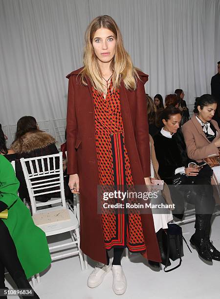 Veronika Heilbrunner attends Delpozo during Fall 2016 New York Fashion Week at Pier 59 Studios on February 17, 2016 in New York City.