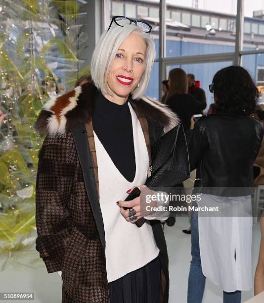 Linda Fargo attends Delpozo during Fall 2016 New York Fashion Week at Pier 59 Studios on February 17, 2016 in New York City.