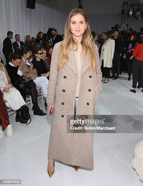 Valentina Ferragni attends Delpozo during Fall 2016 New York Fashion Week at Pier 59 Studios on February 17, 2016 in New York City.