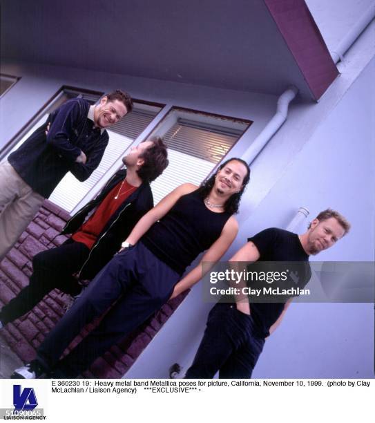 Heavy Metal Band Metallica Poses For Picture, California, November 10, 1999.