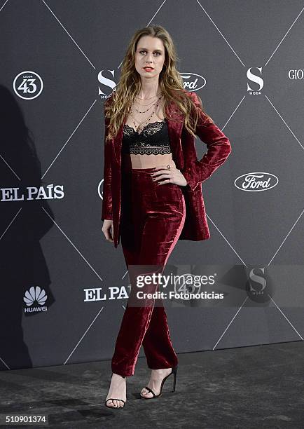 Manuela Velles attends the 'S Moda' magazine party at the Real Academia de Bellas Artes on February 17, 2016 in Madrid, Spain.