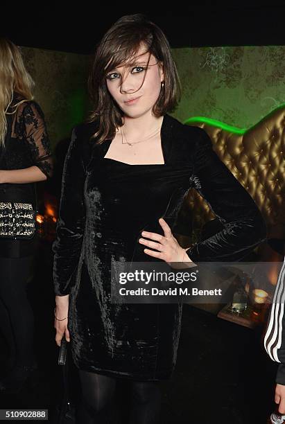 Rose Dougall attends the Ciroc & NME Awards 2016 after party hosted by Fran Cutler at The Cuckoo Club on February 17, 2016 in London, England.